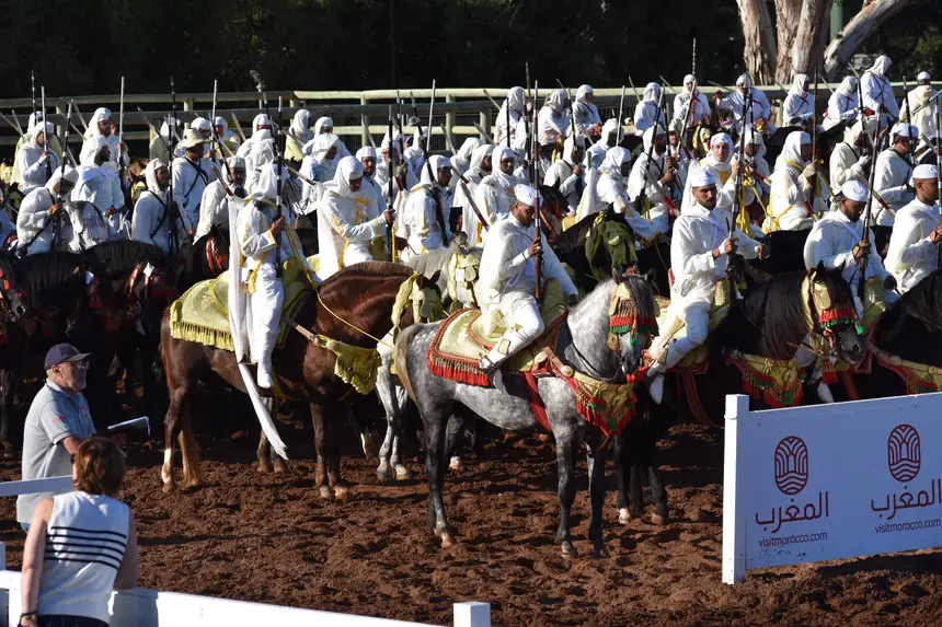 Tbourida fantasia print — The Charge (BWK-002), photograph by Saida